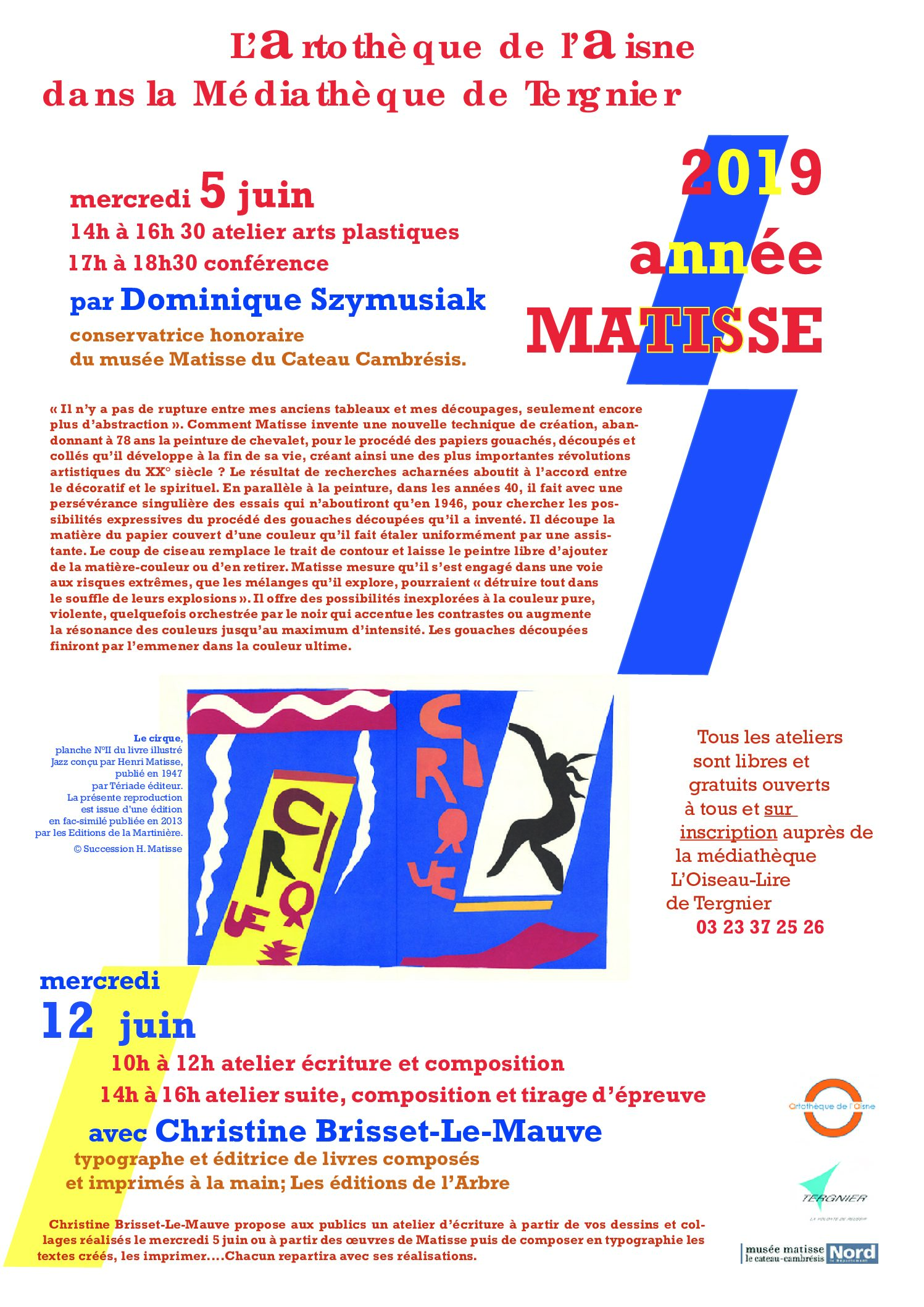 affiche atelier ! matisse 1